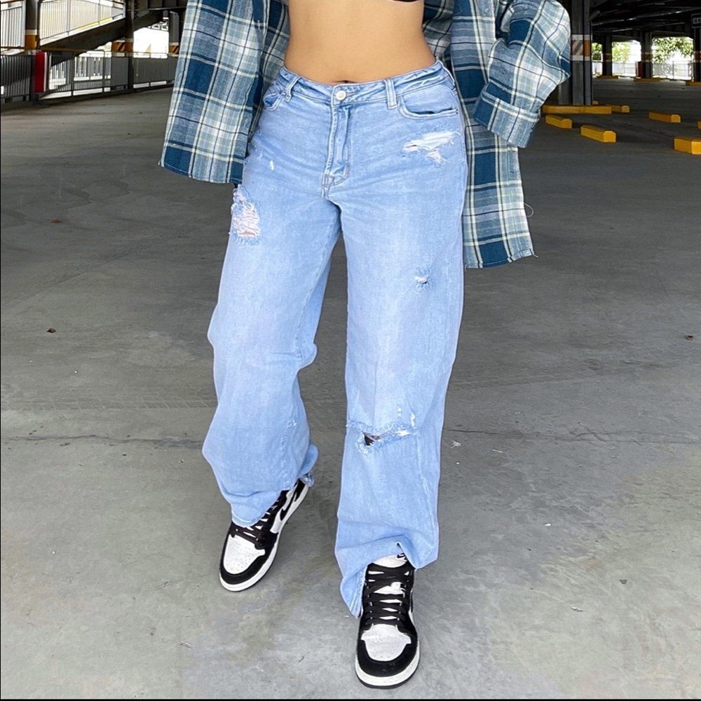 Fashion nova loose wide leg jeans